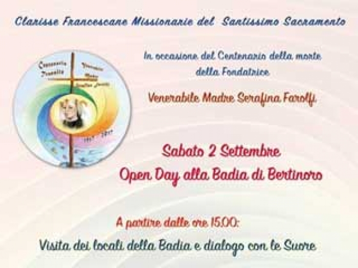 sabato 2 settembre 2017: open day alla Badia di Bertinoro